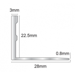 Genesis 22.5mm Sand Stone Aluminium Straight Edge Outdoor Tile Trim 2.5m