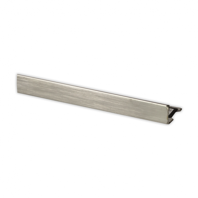 Genesis 22.5mm Stainless Steel Brushed Straight Edge Outdoor Tile Trim 2.5m