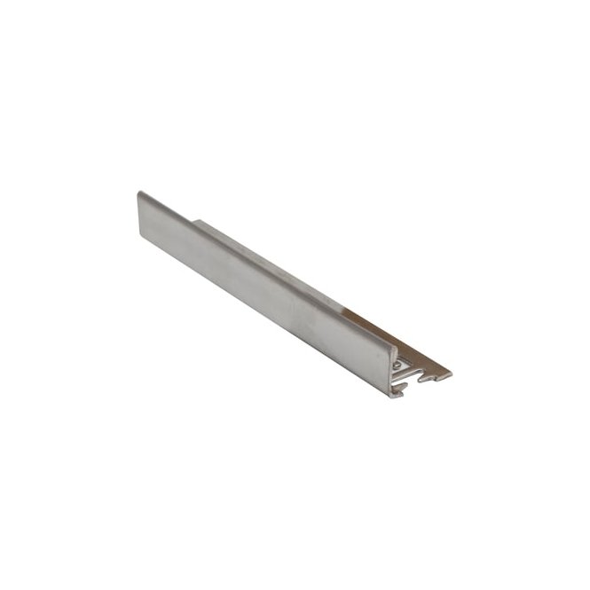 Genesis 22.5mm Stainless Steel Polished Straight Edge Outdoor Tile Trim 2.5m