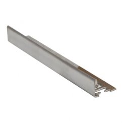 Genesis 22.5mm Stainless Steel Polished Straight Edge Outdoor Tile Trim 2.5m