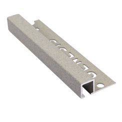 Genesis 22.5mm x 10mm Granite Aluminium Square Edge Outdoor Tile Trim 2.5m