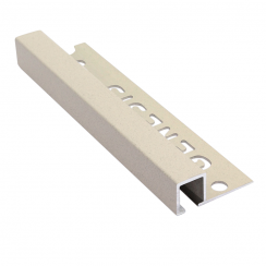 Genesis 22.5mm x 10mm Sand Stone Aluminium Square Edge Outdoor Tile Trim 2.5m