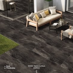 Girnar Black 60cm x 90cm x 2cm Outdoor Floor Tile
