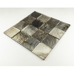 Glacier Golden Wood 30cm x 30cm Mosaic Tile