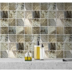 Glacier Golden Wood 30cm x 30cm Mosaic Tile