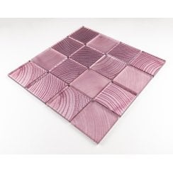 Glacier Rose Wood 30cm x 30cm Mosaic Tile