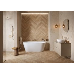 Glad Wood Natural Matt 9.8cm x 59.8cm Wall and Floor Tile