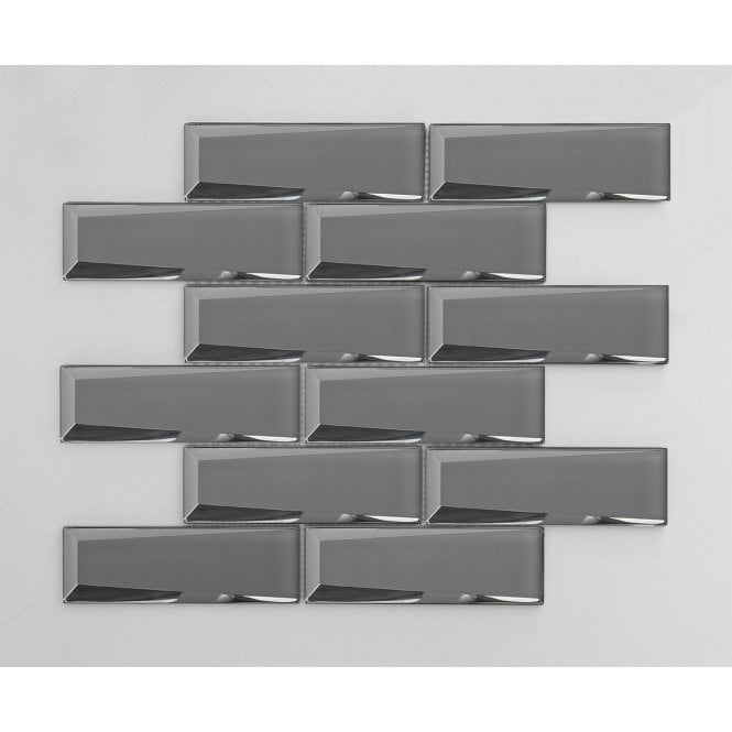 Glass Grey Mirror 30cm x 30cm Mosaic Tile