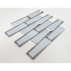 Glass Mirror White 30cm x 30cm Mosaic Tile
