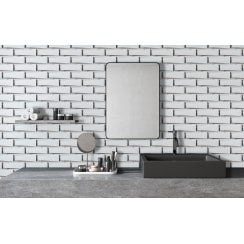 Glass Mirror White 30cm x 30cm Mosaic Tile