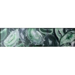 Glass Shell Green 7.5cm x 30cm Wall Tile