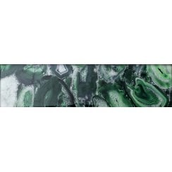 Glass Shell Green 7.5cm x 30cm Wall Tile
