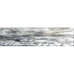 Glass Shell Grey 7.5cm x 30cm Wall Tile