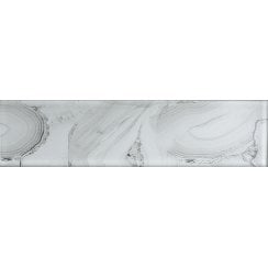 Glass Shell White 7.5cm x 30cm Wall Tile