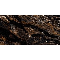 Gold Galaxy Black Bookmatch 4 tile set Wall & Floor Tile