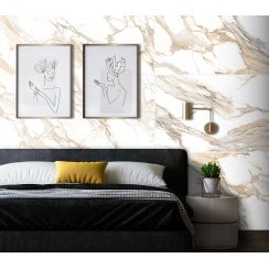 Gold Sugar Effect 60cm x 120cm Marble Effect Tiles