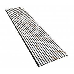 Golden White Gloss Acoustic Wood Panel 240cm x 60cm x 21mm