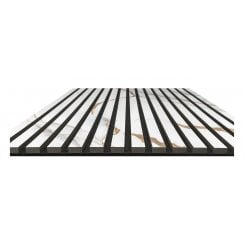 Golden White Gloss Acoustic Wood Panel 240cm x 60cm x 21mm