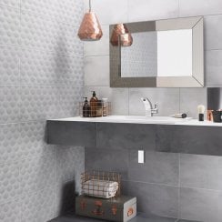 Grey TacTile 29.8cm x 49.8cm Wall Tile