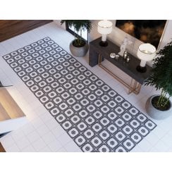 Hampshire Black 22.5cm x 22.5cm Wall & Floor Tile