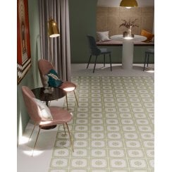 Hampshire Tavern Green 22.5cm x 22.5cm Wall & Floor Tile