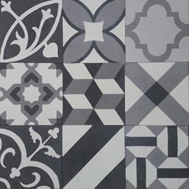 Handmade Cool Mix Encaustic Tiles - Set 1