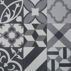 Handmade Cool Mix Encaustic Tiles - Set 1
