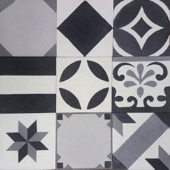 Handmade Cool Mix Encaustic Tiles - Set 2
