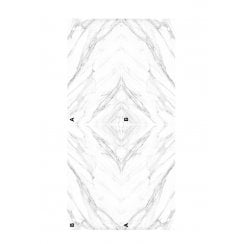 Havana White Marble Bookmatch 4 tile set Wall & Floor Tile