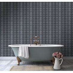 Hemingway Diamond Décor Charcoal  25 x 50cm Wall Tile
