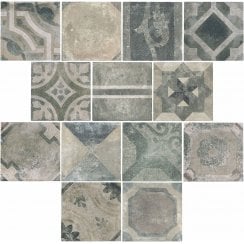 Heritage Cendre Deco 33.3cm x 33.3cm Wall & Floor Tile