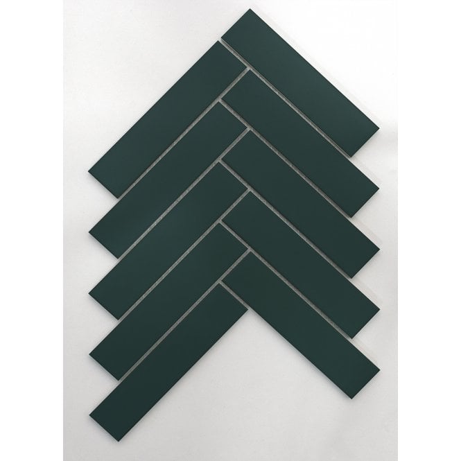 Herringbone Buckingham Green Matt  20.9cm x 24.7cm (3.2cmx 14.5cm) Wall & Floor Mosaic