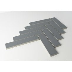 Herringbone Light Grey Matt 20.9cmx 24.7cm (3.2cmx 14.5cm) Wall Mosaic
