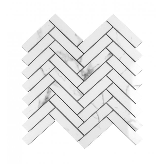 Herringbone Mont Blanc Mosaic  28cm x 33cm Wall & Floor Mosaic