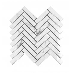 Herringbone Mont Blanc Mosaic  28cm x 33cm Wall & Floor Mosaic