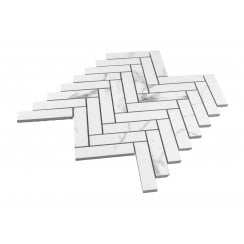 Herringbone Mont Blanc Mosaic  28cm x 33cm Wall & Floor Mosaic