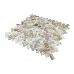 Herringbone Mother Of Pearl White (1.5cm x 3cm) 27cm x 28.7cm Mosaic Tile