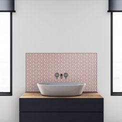 Hexacube 3D Gloss Pink 30.5cm x 26.5cm Mosaic