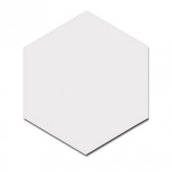 Hexagon Matt White 17.5cm x 20cm Wall and Floor Tile