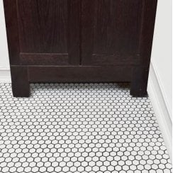 Hexagon Matt White 30cm x 26cm (2.3cm x 2.6cm) Mosaic Tile
