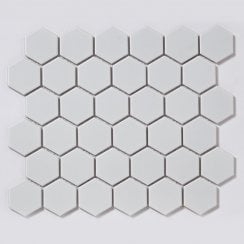 Hexagon Matt White 32.5cm x 28.1cm (5.1 cm x 5.9cm) Mosaic Tile