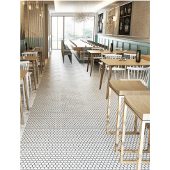 Hexagon Matt White 32.5cm x 28.1cm (5.1 cm x 5.9cm) Mosaic Tile