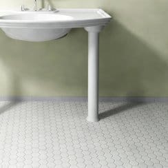 Hexagon Matt White 32.5cm x 28.1cm (5.1 cm x 5.9cm) Mosaic Tile