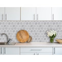 Hexagon Staturio Matt (9.5cm x 9.5cm) 25.6cm x 25.6cm Mosaic Tile