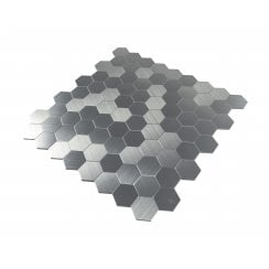 Hexagon Steel 30cm x 30cm Peel & Stick Mosaic Tile