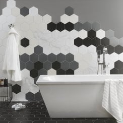 Hexagon White 175mm x 202mm Multi-Use Tile
