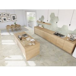 Hexagono Onyx Silk Light Green 52cm x 60cm Wall & Floor Tile