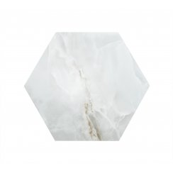 Hexagono Onyx Silk Light Grey 52cm x 60cm Wall & Floor Tile
