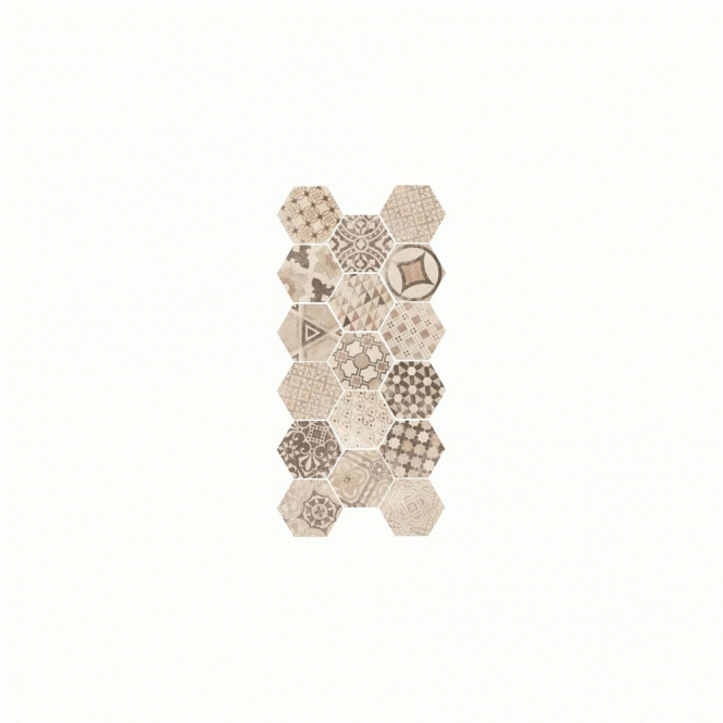 Hexatile Cement Garden Sand 17.5cm x 20cm Wall and Floor Tile