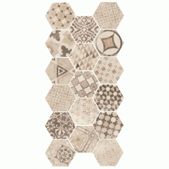Hexatile Cement Garden Sand 17.5cm x 20cm Wall and Floor Tile